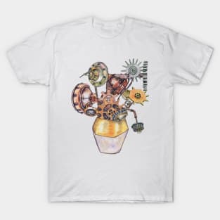 Steampunk vintage style Van Gogh Sunflowers T-Shirt